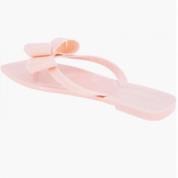 NWT BCBGeneration Lima Jelly Bow Sandals | Baby Pink Slip-On Flip Flops | Size 7 - Picture 5 of 7